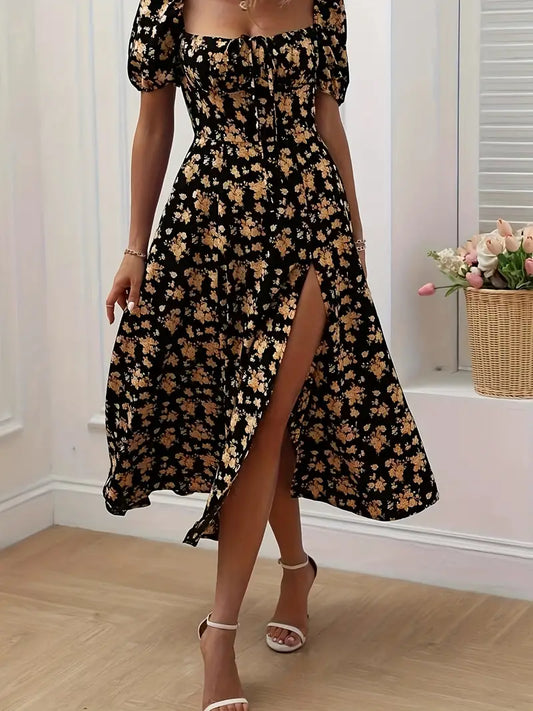 Adalie - Robe chic avec fente pour le printemps et l'été