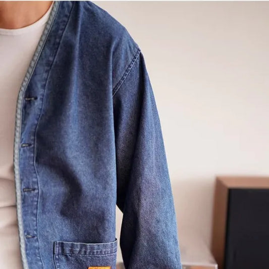 La veste de chorégraphie classique en denim indigo