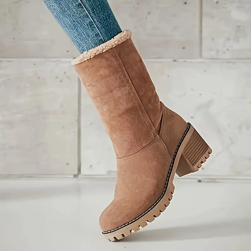 LISELLE | BOTTES D'HIVER PLUSH-LINÉES-PLATEFORME-ANCRE