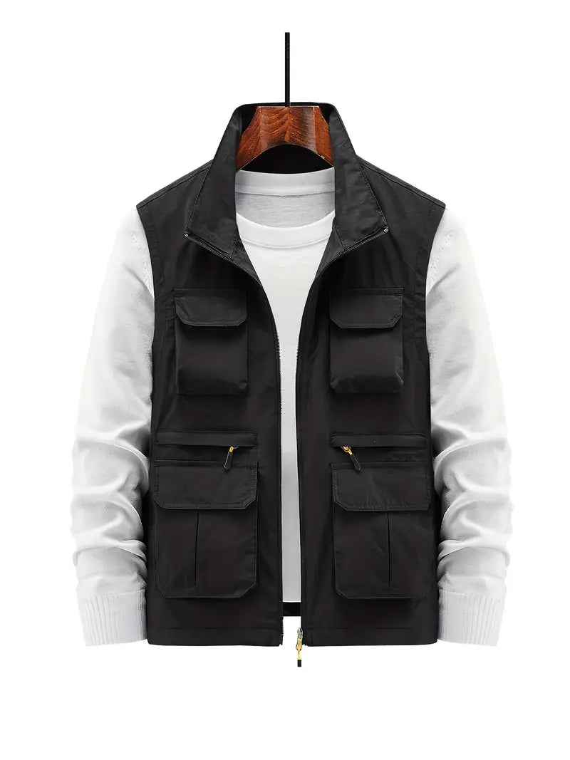 Breeze - Gilet pour homme avec fermeture à glissière multiple