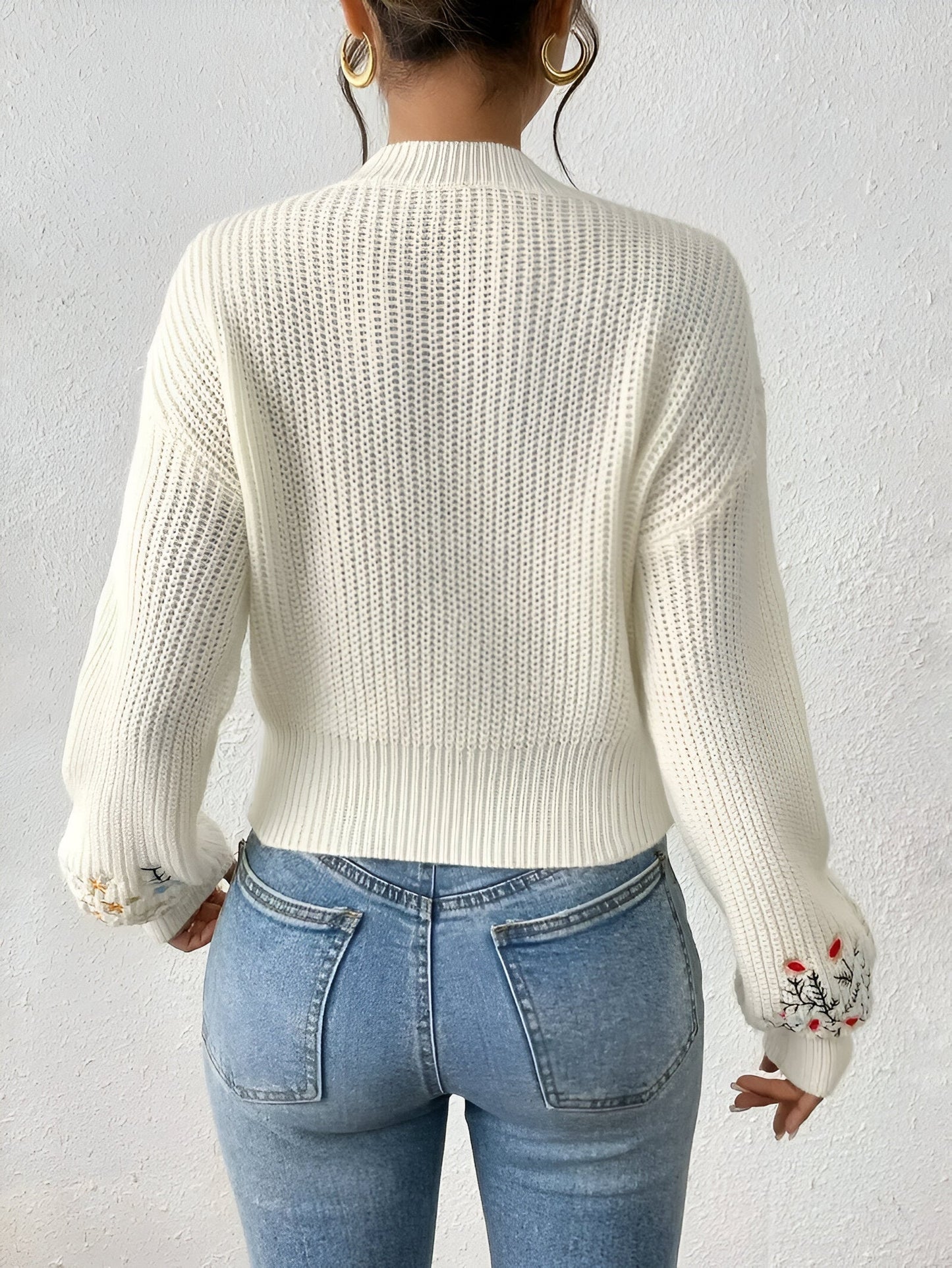 Drew | Chic polyvalent - élégant pull-over en maille florale