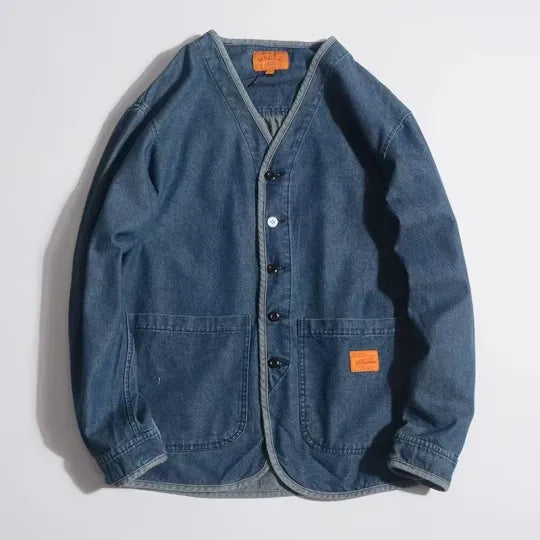 La veste de chorégraphie classique en denim indigo