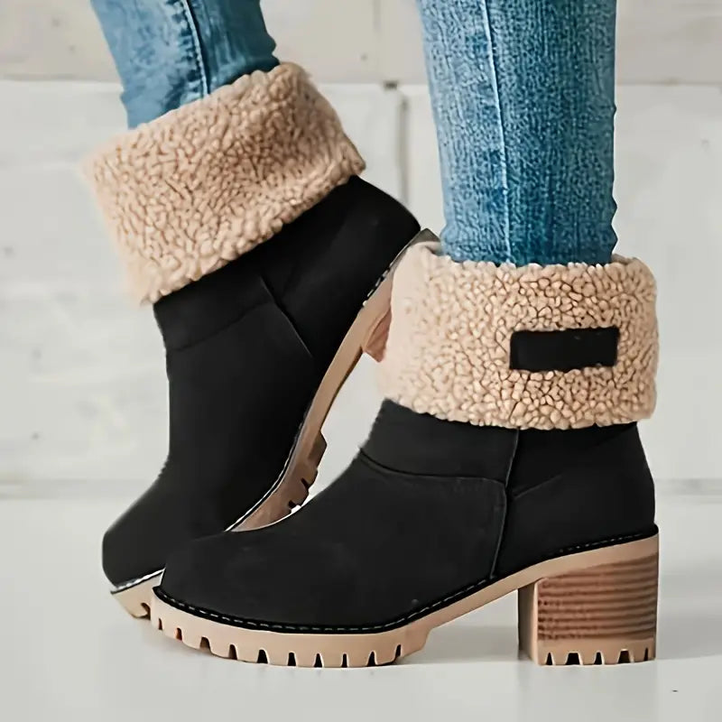 LISELLE | BOTTES D'HIVER PLUSH-LINÉES-PLATEFORME-ANCRE