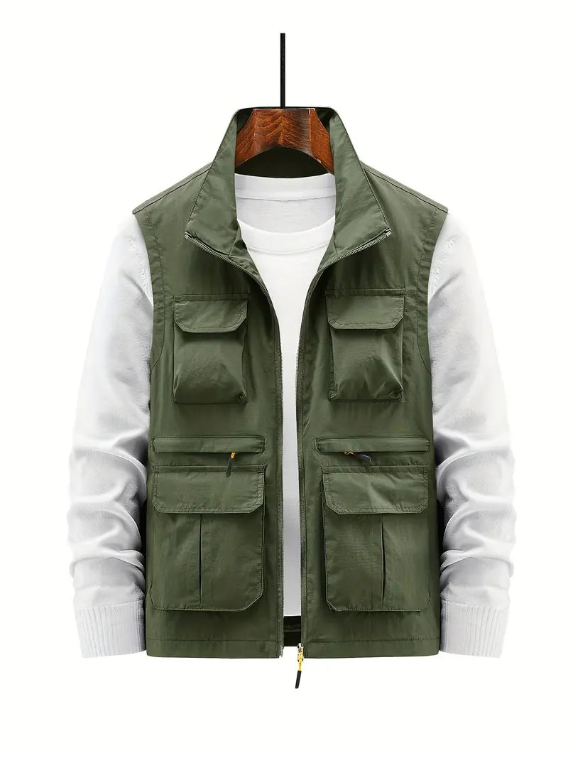 Breeze - Gilet pour homme avec fermeture à glissière multiple