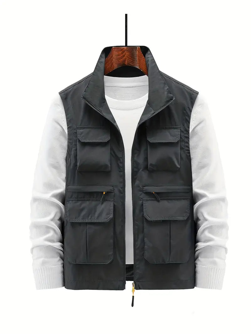 Breeze - Gilet pour homme avec fermeture à glissière multiple