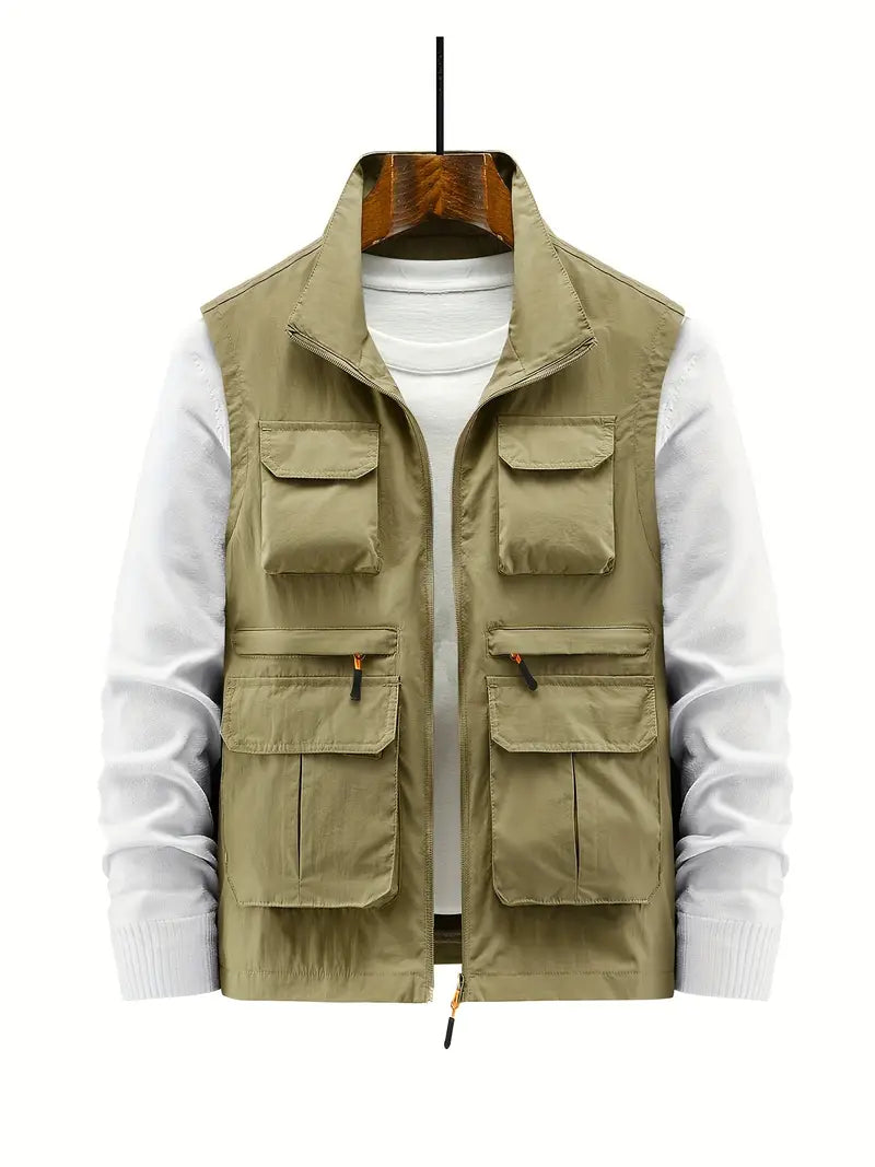 Breeze - Gilet pour homme avec fermeture à glissière multiple