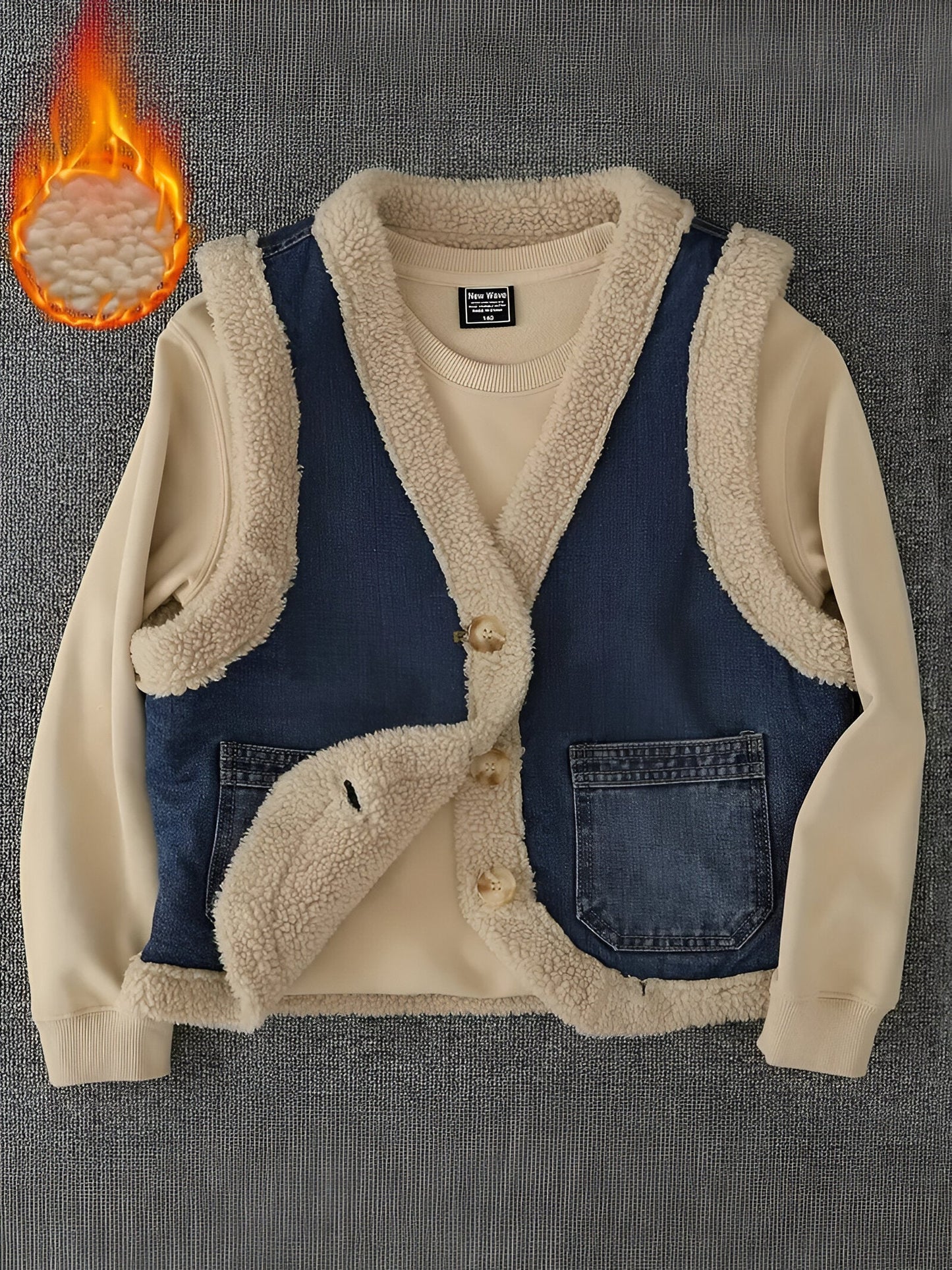 Josefa | Veste en jean sans manches d'inspiration vintage