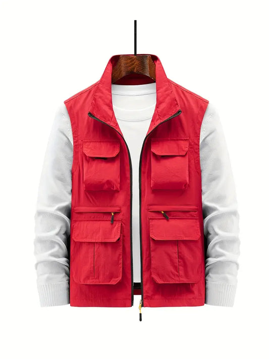 Breeze - Gilet pour homme avec fermeture à glissière multiple