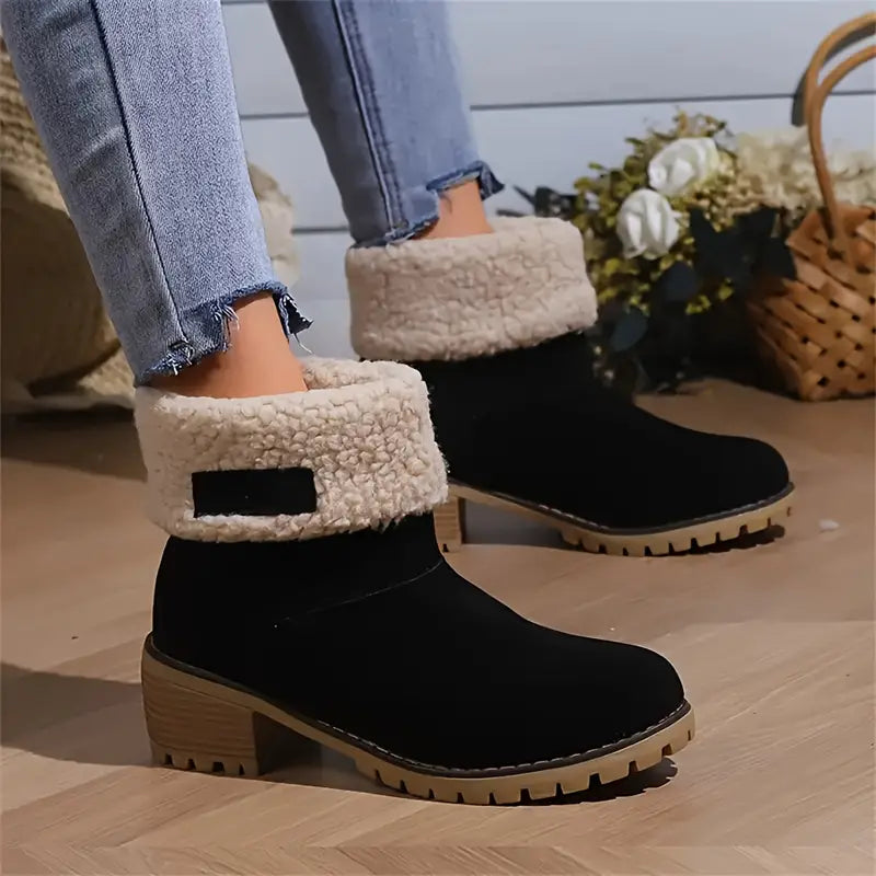 LISELLE | BOTTES D'HIVER PLUSH-LINÉES-PLATEFORME-ANCRE