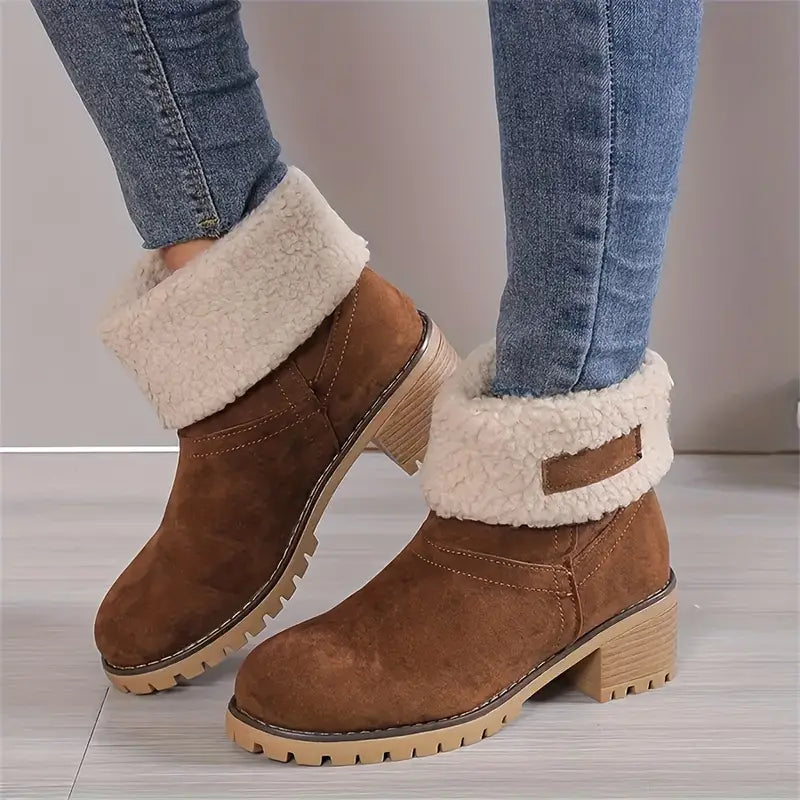 LISELLE | BOTTES D'HIVER PLUSH-LINÉES-PLATEFORME-ANCRE