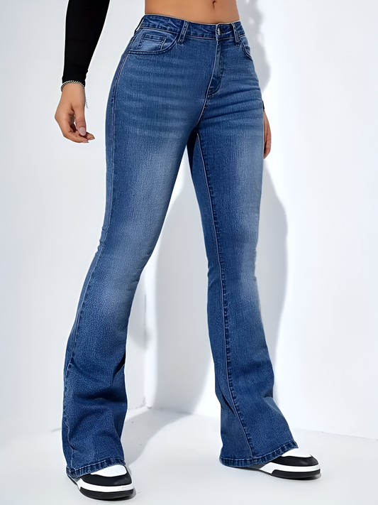 Ludka | Jeans taille haute flare stretch