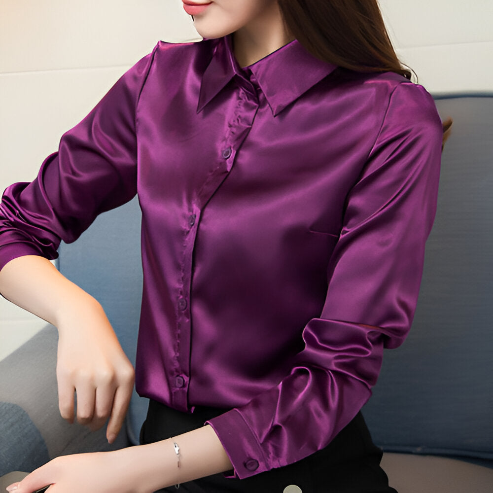 Ailko | Blouse de luxe en satin et soie