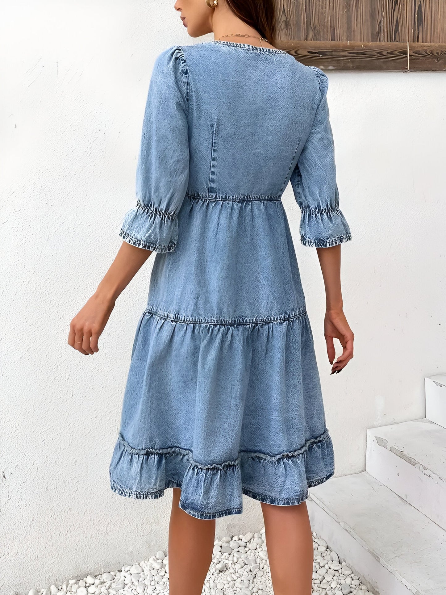 Hermine | Elégante robe d'été en denim