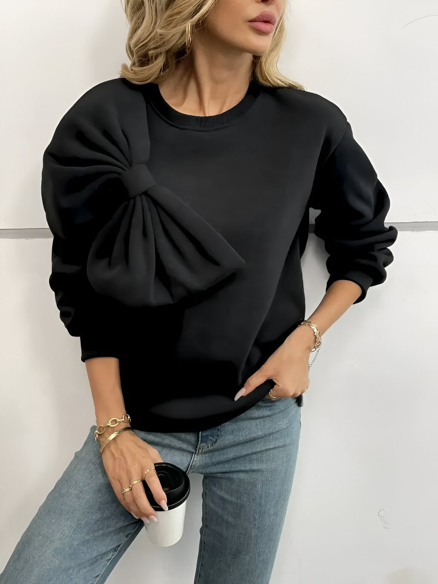 Floriane | Sweat-shirt stylé avec un grand nœud