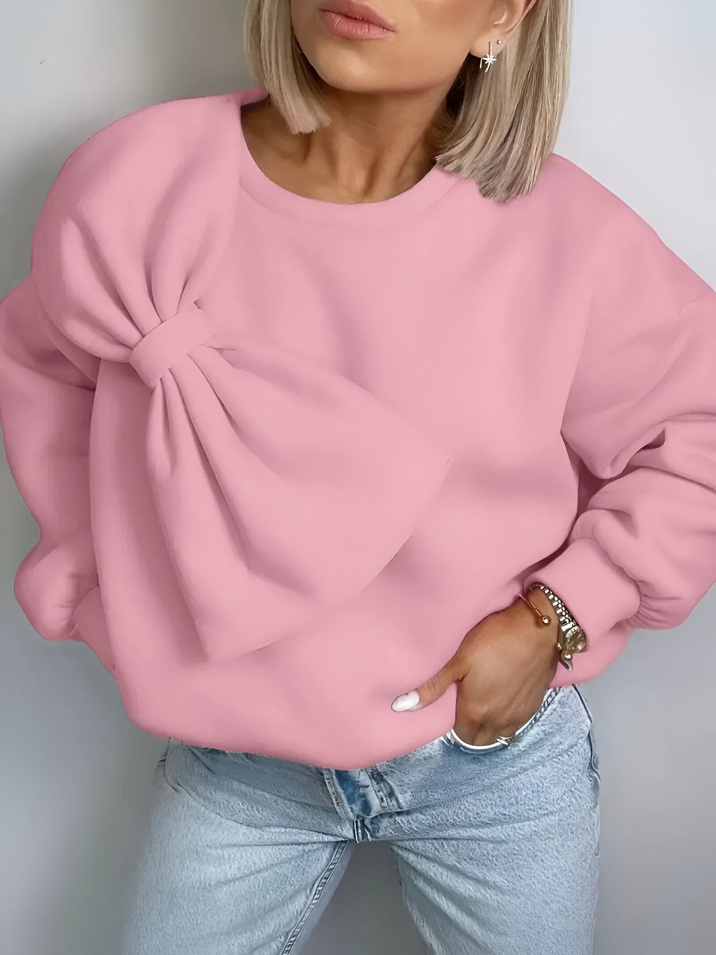 Floriane | Sweat-shirt stylé avec un grand nœud