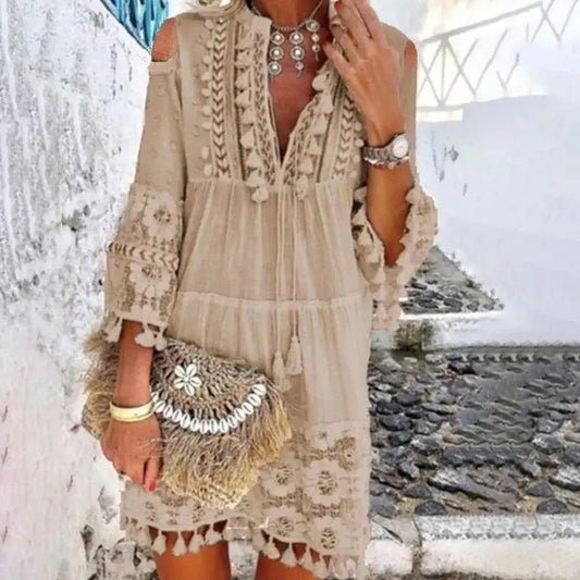 Adelaide - Mini robe en dentelle boho